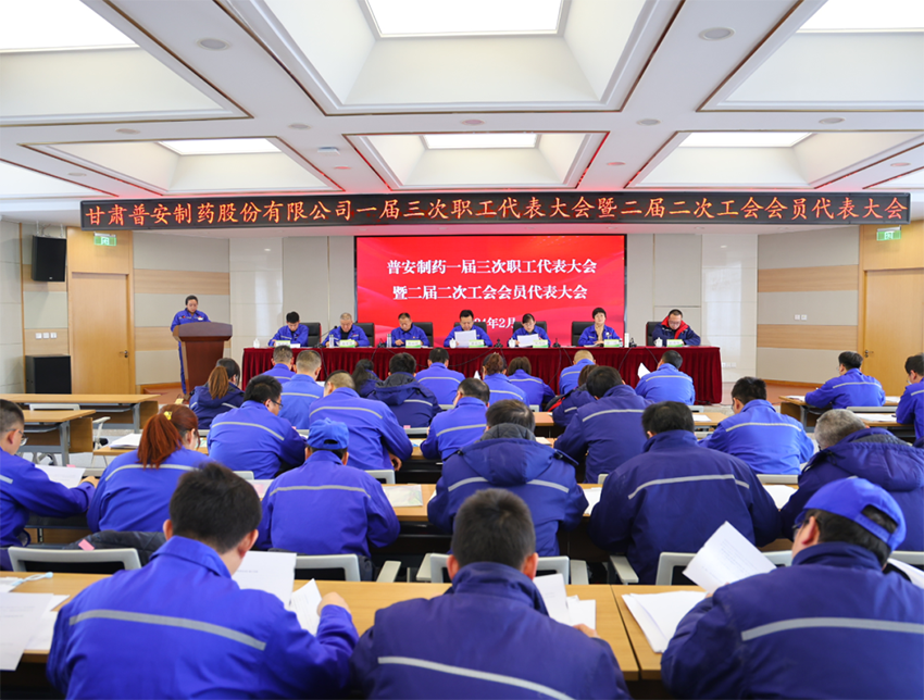 【普安新聞】甘肅普安制藥股份有限公司召開一屆三次職工代表大會(huì)暨二屆二次工會(huì)會(huì)員代表大會(huì)